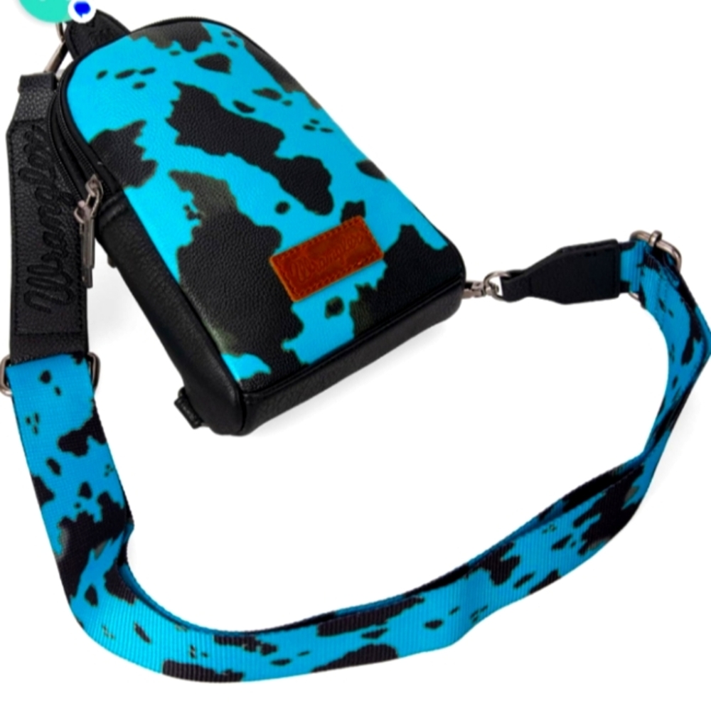 WRANGLER COW PRINT CROSSBODY